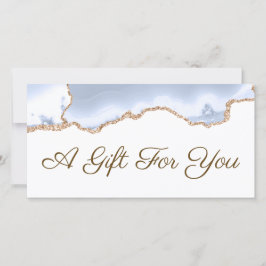 certificado de presente de agata azul pastel