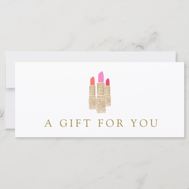 Certificado de Presente de Batom Dourado de Salão  (Frente)