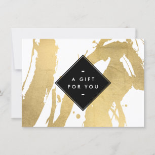 Certificado de Presente de Brushstrokes Dourado do