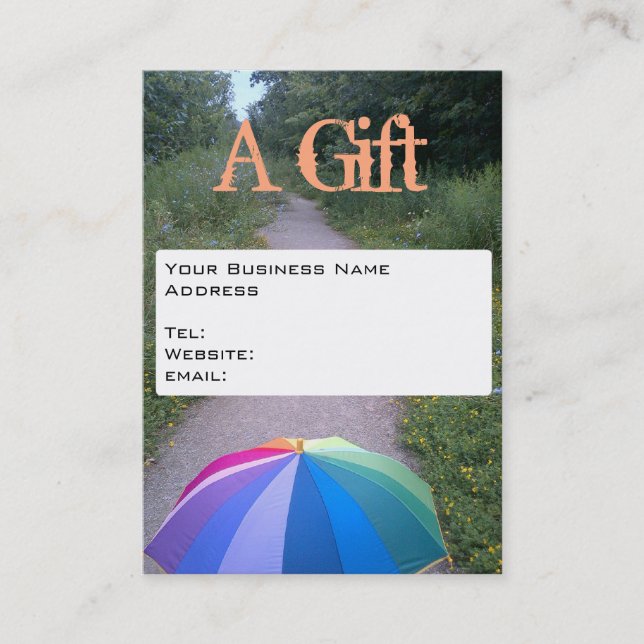 Certificado de presente de cartão de visita por Ro (Frente)