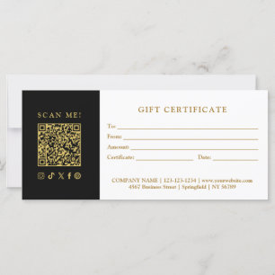 Certificado de Presente de Código QR de Empresa Mo