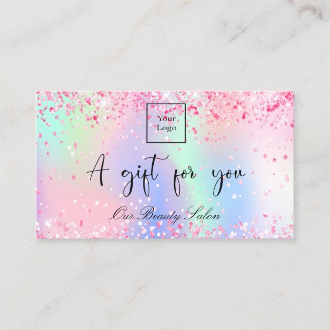 Certificado de presente de código QR holográfico c (Frente)