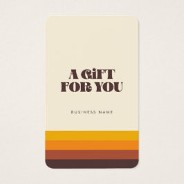 Certificado de presente de cores de safra retrô 60