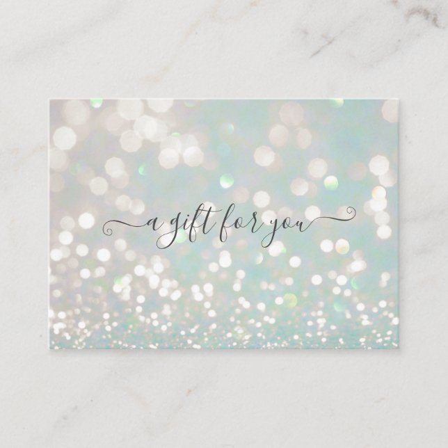 certificado de presente de cristal pastel bokeh (Frente)