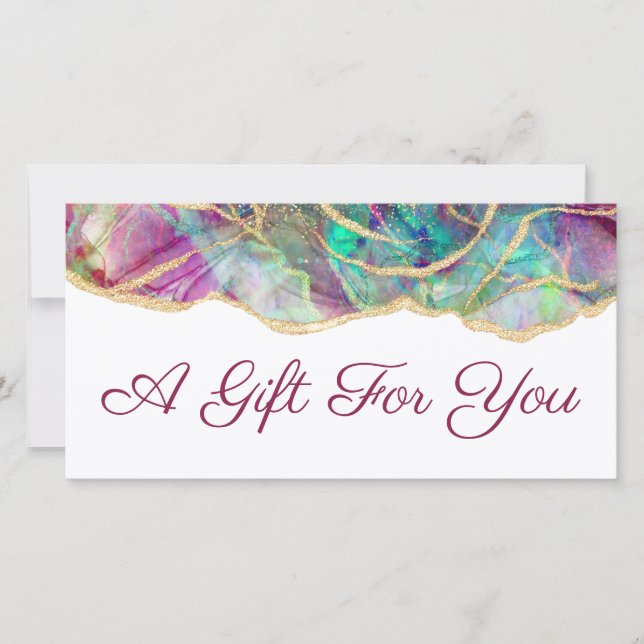 Certificado de presente de design opal de Aquamari (Frente)