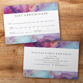 Certificado de Presente de Empresa de Teal Roxo Lu