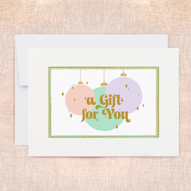 Certificado de Presente de Enfeites de natal Retro (Criador carregado)