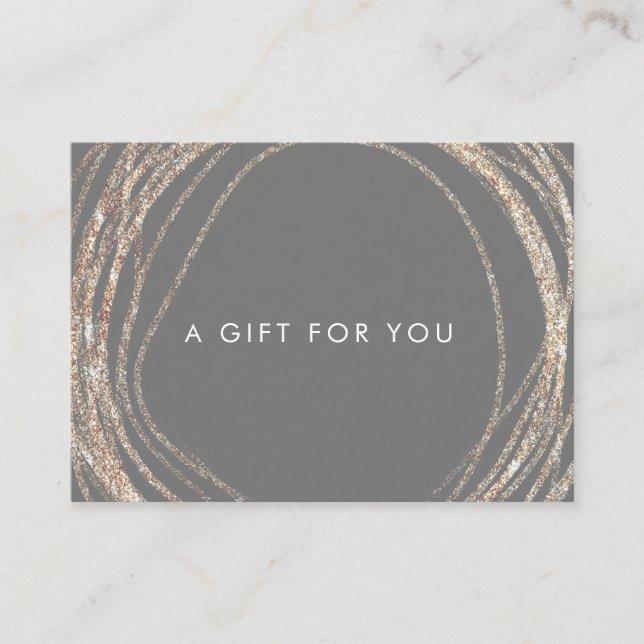 certificado de presente de espiral de ouro moderno (Frente)