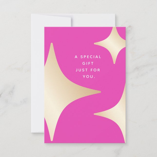 Certificado de Presente de Estrelas Douradas Rosa (Frente)