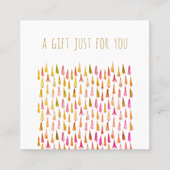 Certificado de Presente de Feriado de Árvores de N (Frente)