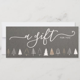 Certificado de Presente de Férias de Árvores de Na