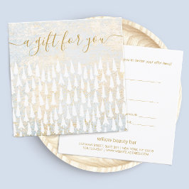 Certificado de Presente de Férias de Natal Branco