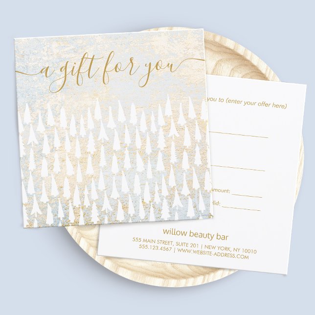 Certificado de Presente de Férias de Natal Branco (Criador carregado)