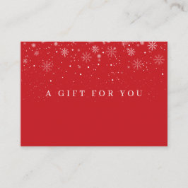 Certificado de Presente de Flocos de Neve de Negóc