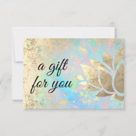 certificado de presente de flor de lotus