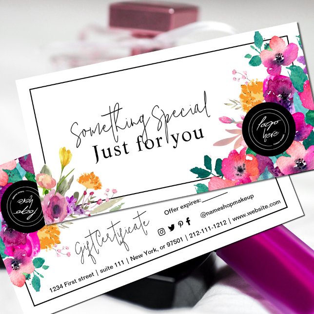 Certificado de Presente de Flor Selvagem Brilhante (Spread happiness with our vibrant wildflower gift certificate – a bright and beautiful way to give)