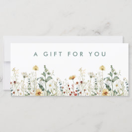 Certificado de Presente de Flor Selvagem de Verão