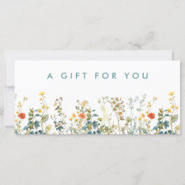 Certificado de Presente de Flor Selvagem Elegante