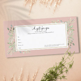 Certificado de Presente de Folhas de Primavera Ros