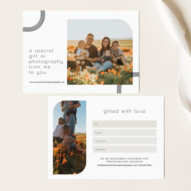 Certificado de Presente de Fotografia Minimalista  (Criador carregado)