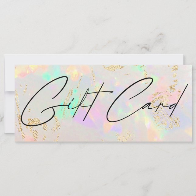 certificado de presente de fundo opal stone (Frente)