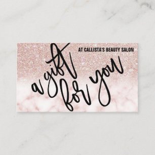 Certificado de Presente de Glitter Dourado de Rosa