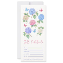 Certificado de Presente de Hydrangea de Aquarela P