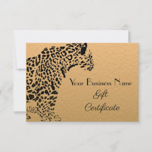 Certificado de Presente de Jaguar Negro e Dourado