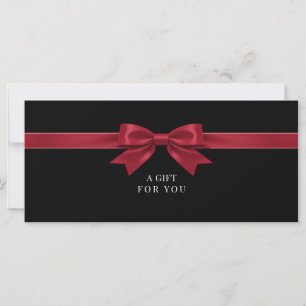 Certificado de Presente de Laço Preto Elegante