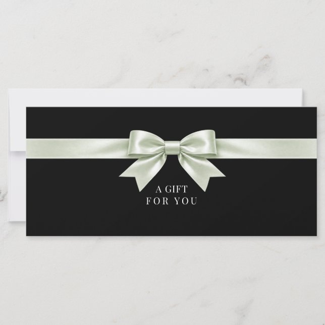 Certificado de Presente de Laço Preto Elegante (Frente)