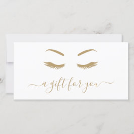 Certificado de Presente de Lashes Dourados Elegant