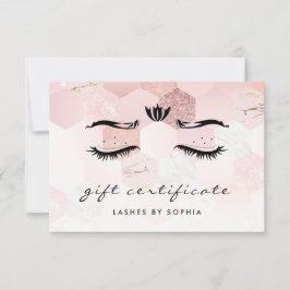 Certificado de Presente de Lashes Dourados Elegant