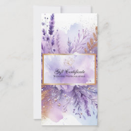 Certificado de presente de Lavanda charmoso