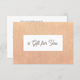 Certificado de Presente de Linen Simples (imagem)