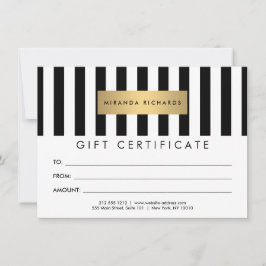 Certificado de Presente de Lixeira Negra Branca e 