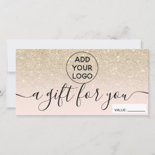 Certificado de presente de logotipo brilhante de o