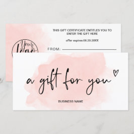 Certificado de presente de logotipo corante aquoso