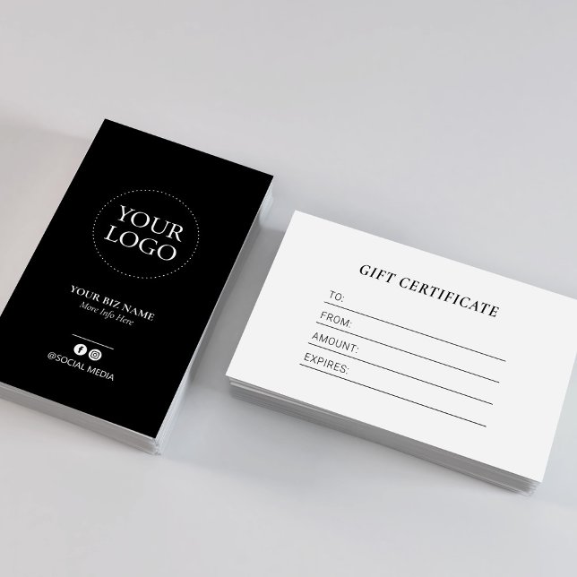 Certificado de Presente de Logotipo de Negócio Pre (Criador carregado)