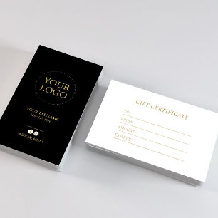 Certificado de Presente de Logotipo de Negócios Pr