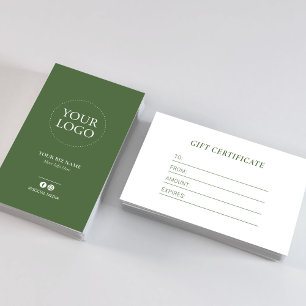 Certificado de Presente de Logotipo de Negócios Ve