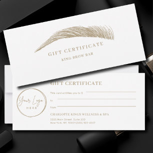 Certificado de Presente de Logotipo de Sobrancelha