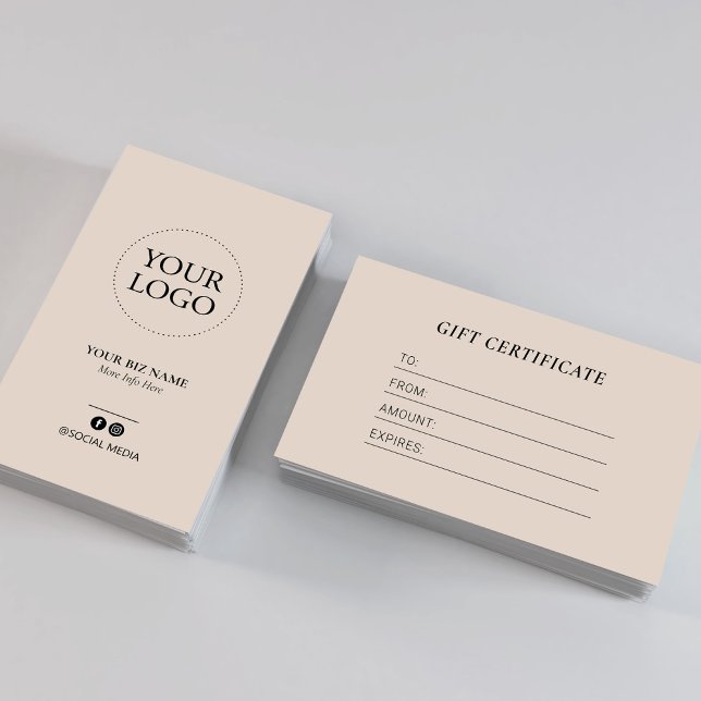 Certificado de Presente de Logotipo Empresarial Be (Criador carregado)