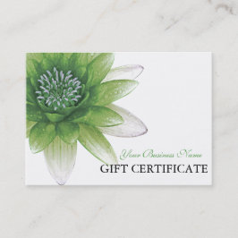 Certificado de Presente de Lotus Verde Bonito