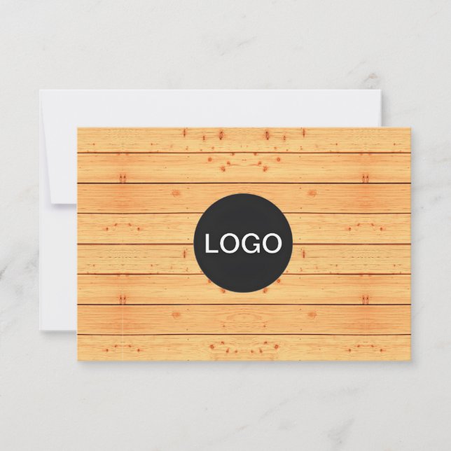 Certificado de Presente de Madeira Rústica (Cartão (Frente)