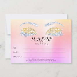 Certificado de Presente de Maquiagem Brilho Rosa O