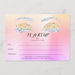 Certificado de Presente de Maquiagem com Efeito Om