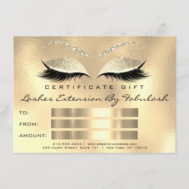 Certificado de Presente de Maquiagem SPA Círio (Frente)