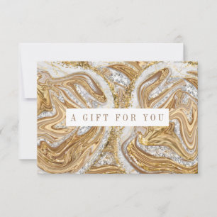 Certificado de Presente de Marble Dourado abstrato
