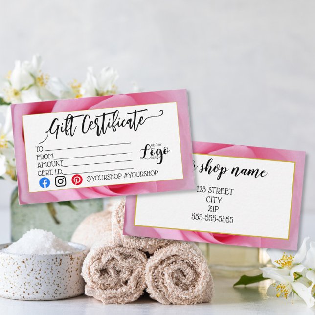 Certificado de presente de marketing ADD YOUR LOGO (Criador carregado)