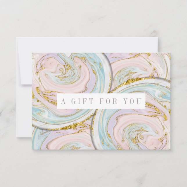 Certificado De Presente De Mármaco Roxo E Azul (Frente)